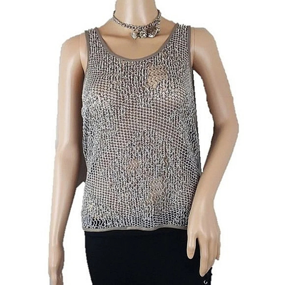 The Limited Metallic Tank Sheer Top
